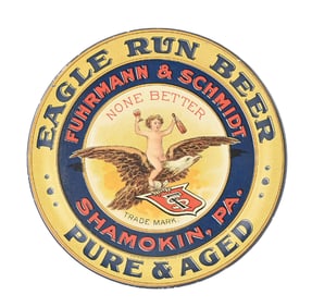 FUHRMANN & SCHMIDT BREWING CO. EAGLE RUN BEER TIP TRAY