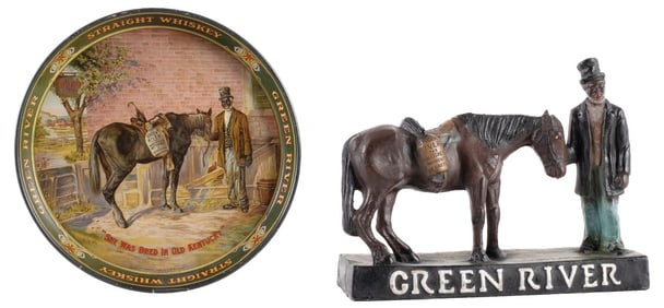 PAIR OF GREEN RIVER ADVERTISING PIECES