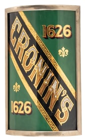1626 CRONIN'S REVERSE ON GLASS SIGN