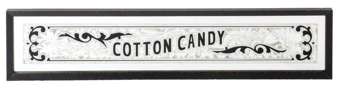 REVERSE PAINTED CHIPPED GLASS COTTON CANDY SIGN