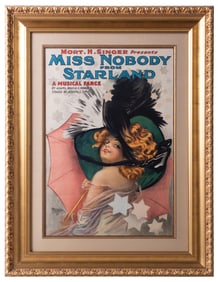 MISS NOBODY FROM STARLAND POSTER IN GOLD FRAME