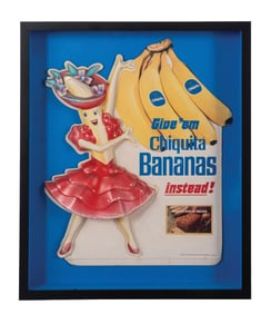 CHIQUITA BANANA 3D VACUUM FORM ADVERTISING DISPLAY