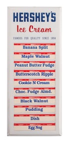 SELF-FRAMED TIN HERSHEY'S ICE CREAM MENU BOARD