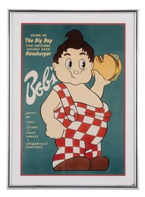 FRAMED BOB'S BIG BOY ADVERTISING POSTER