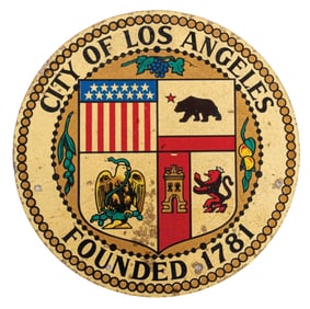 CITY OF LOS ANGELES TIN MUNICIPAL SIGN