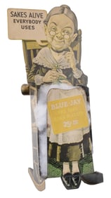 TIN BLUE JAY CORN PLASTER DISPLAY