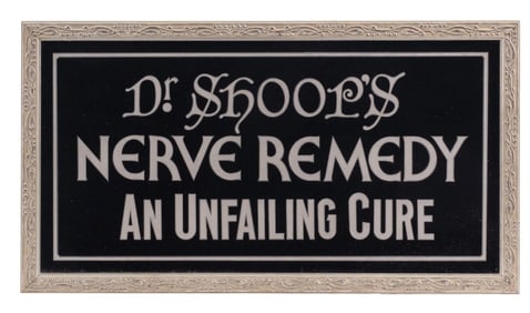 DR. SHOOR'S NERVE REMEDY FRAMED SIGN