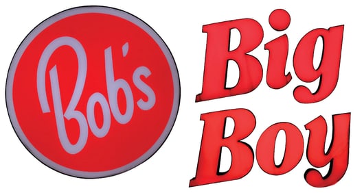 THREE-PIECE BOB'S BIG BOY LIGHT-UP STORE SIGN