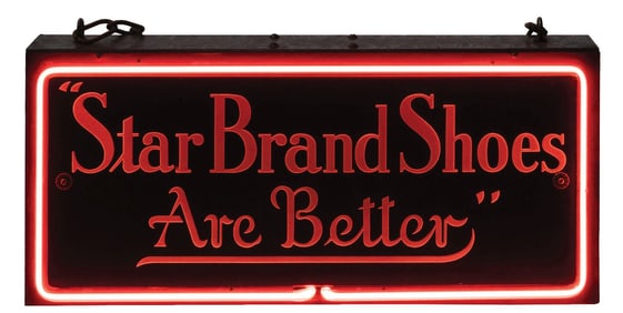 STAR BRAND SHOES COUNTERTOP NEON SIGN