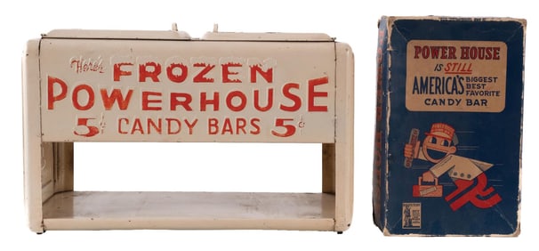 POWER HOUSE FROZEN CANDY BAR DISPLAY COUNTER DIPLAY