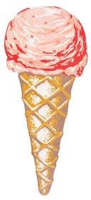DIE-CUT SODA FOUNTAIN ICE CREAM CONE SIGN