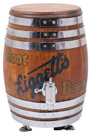 LIGGETT'S ROOT BEER BARREL DISPENSER