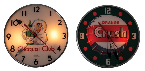 PAIR OF SODA POP BUBBLE CLOCKS