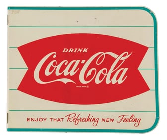 TIN COCA-COLA FISHTAIL FLANGE SIGN