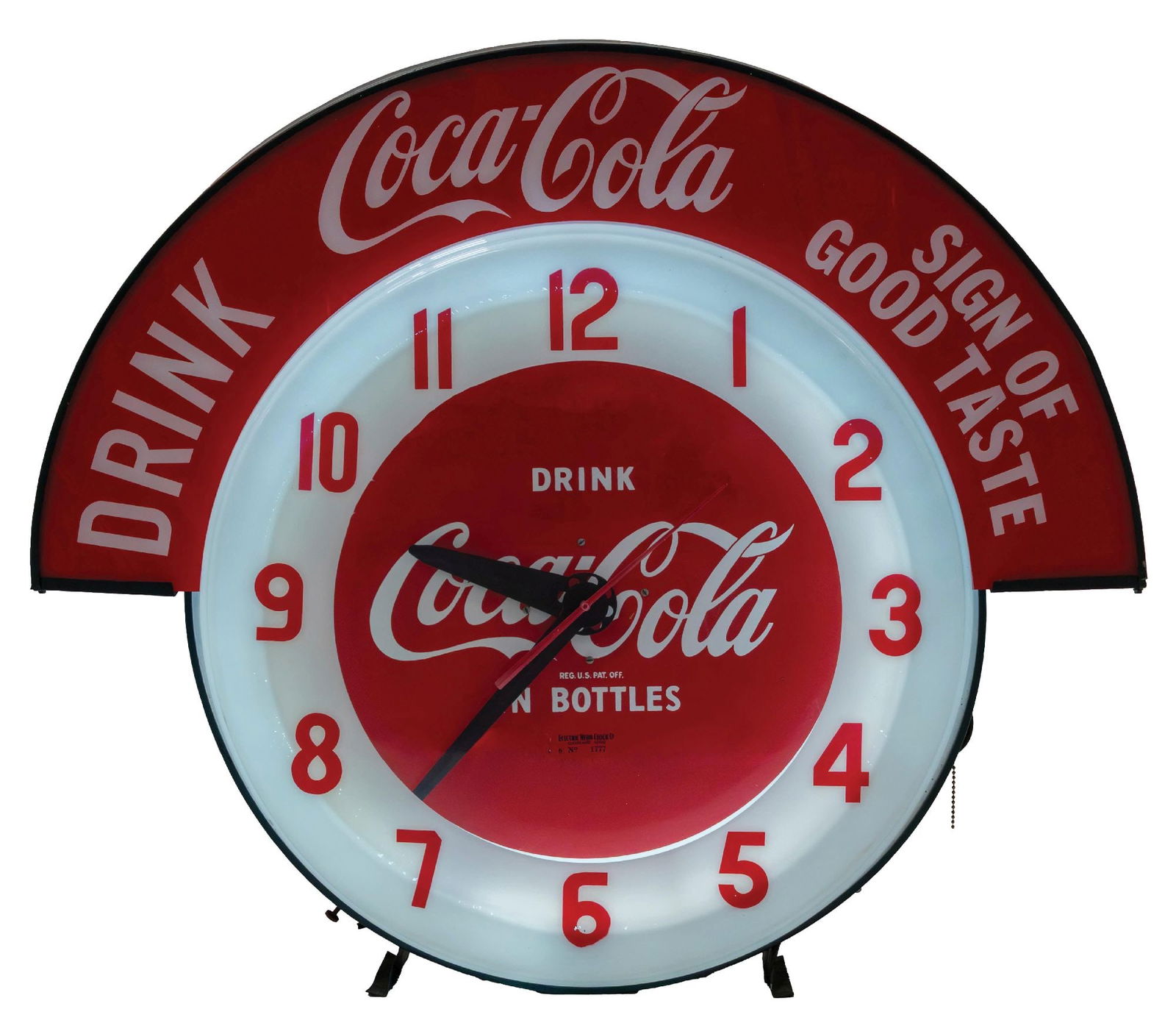 NEON COCA-COLA "SIGN OF GOOD TASTE" MARQUEE CLOCK (1 of 4)