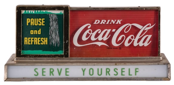 COCA-COLA PAUSE AND REFRESH COUNTERTOP MOTION LIGHT-UP DISPLAY