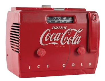 ORIGINAL POINT OF PURCHASE DISPLAY PLASTIC COCA-COLA RADIO