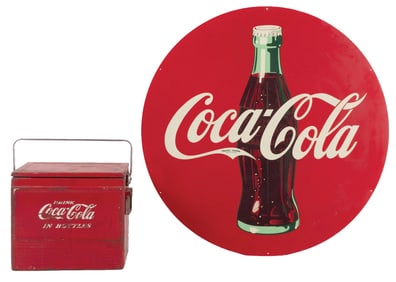 PAIR OF COCA-COLA ADVERTISING ITEMS