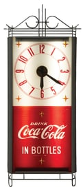 1950S COCA-COLA "IN BOTTLES" ADVERTISING CLOCK