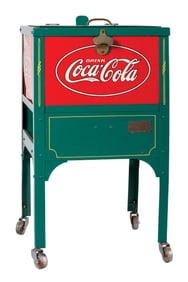 FULLY RESTORED ORIGINAL COCA-COLA GLASCOCK ICE COOLER