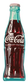 9' DIE-CUT EMBOSSED COCA-COLA BOTTLE SIGN