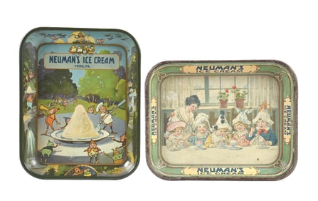 PAIR OF NEUMAN'S ICE CREAM TRAYS