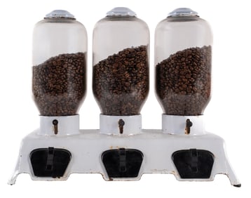 COUNTRY STORE PAINTED COFFEE BEAN DISPENSER