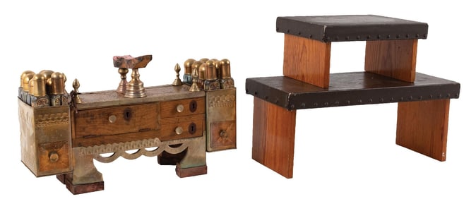 VERY EARLY BARBERSHOP SHOE SHINE CLEANING & POLISHING STATION