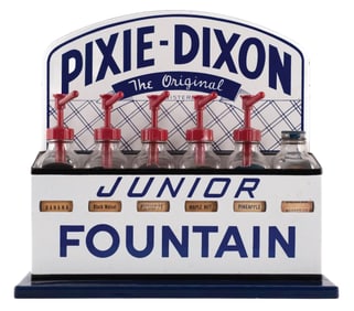 SODA FOUNTAIN PIXIE-DIXON SYRUP DISPLAY PIECE