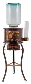 RESTORED VINTAGE WATER COOLER DISPENSER IN GRAND UNION TEA MOTIF