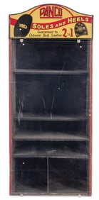 PANCO SOLES AND HEELS TIN DISPLAY CABINET