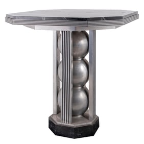 PHENOMENAL MID-CENTURY ART DECO INDUSTRIAL-STYLE CAFE TABLE