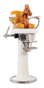RESTORED KOKEN CHILD'S BARBER CHAIR