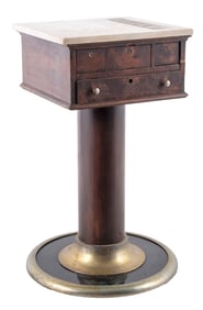 KOKEN BARBER SUPPLY CASH REGISTER STAND WITH MODEL 12 NCR REGISTER