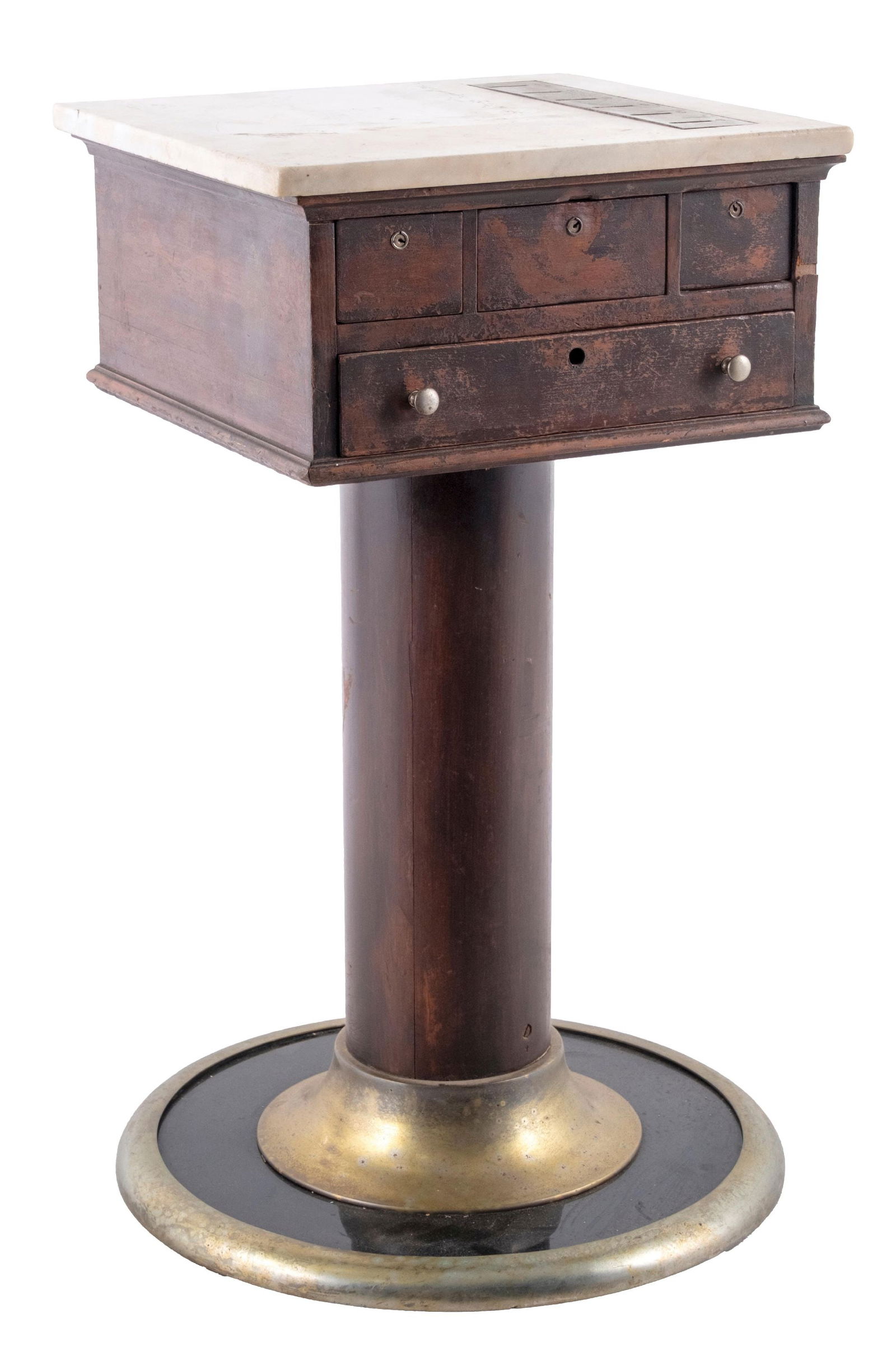 KOKEN BARBER SUPPLY CASH REGISTER STAND WITH MODEL 12 NCR REGISTER (1 of 7)