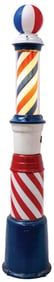 BEARDSLEY MFG. CO. FLOOR MOUNTED BARBER POLE