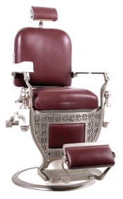 ORIGINAL THEO-A-KOCHS PORCELAIN & CAST IRON BARBER CHAIR