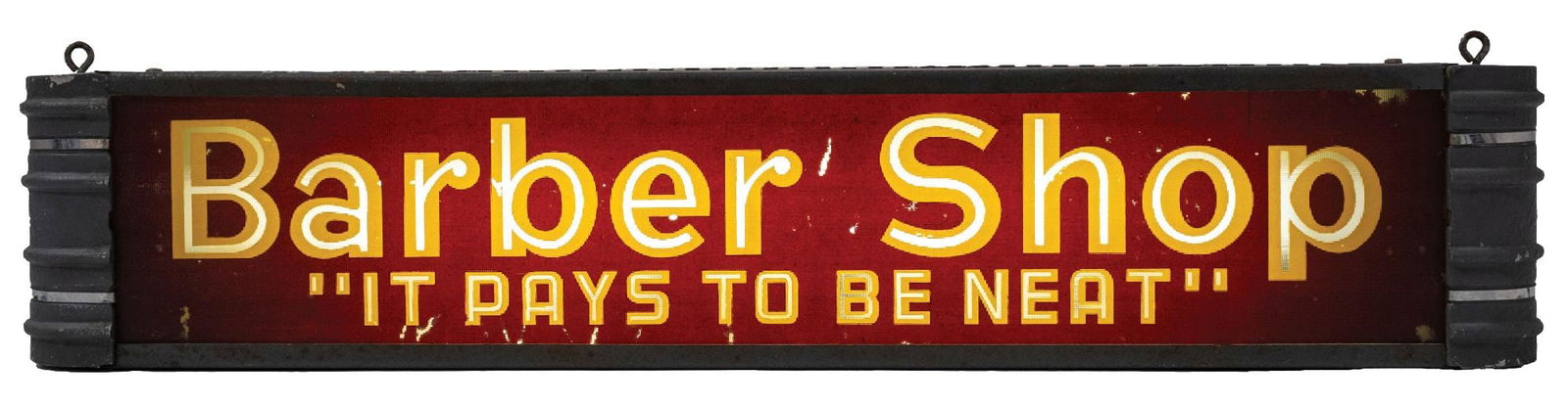 ORIGINAL COUNTERTOP BARBER SHOP LIGHT-UP SIGN (1 of 3)
