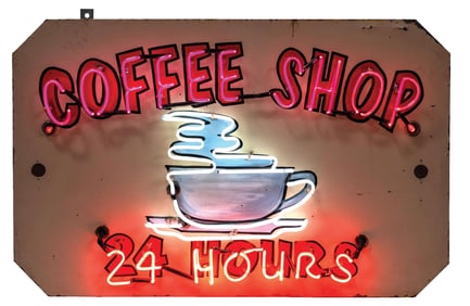 SINGLE-SIDED NEON COFFEE SHOP SIGN