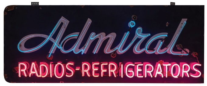 ADMIRAL RADIO REFRIGERATORS NEON SIGN