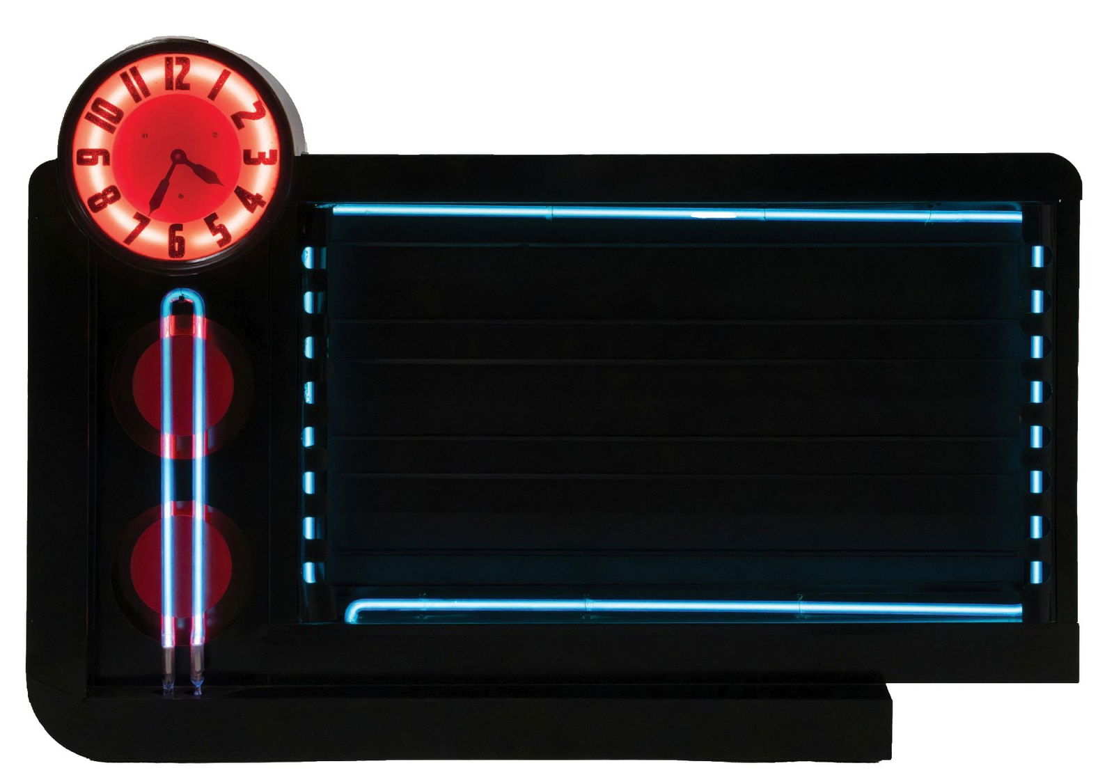 NEON MENU OR MESSAGE BOARD WITH CLOCK (1 of 3)