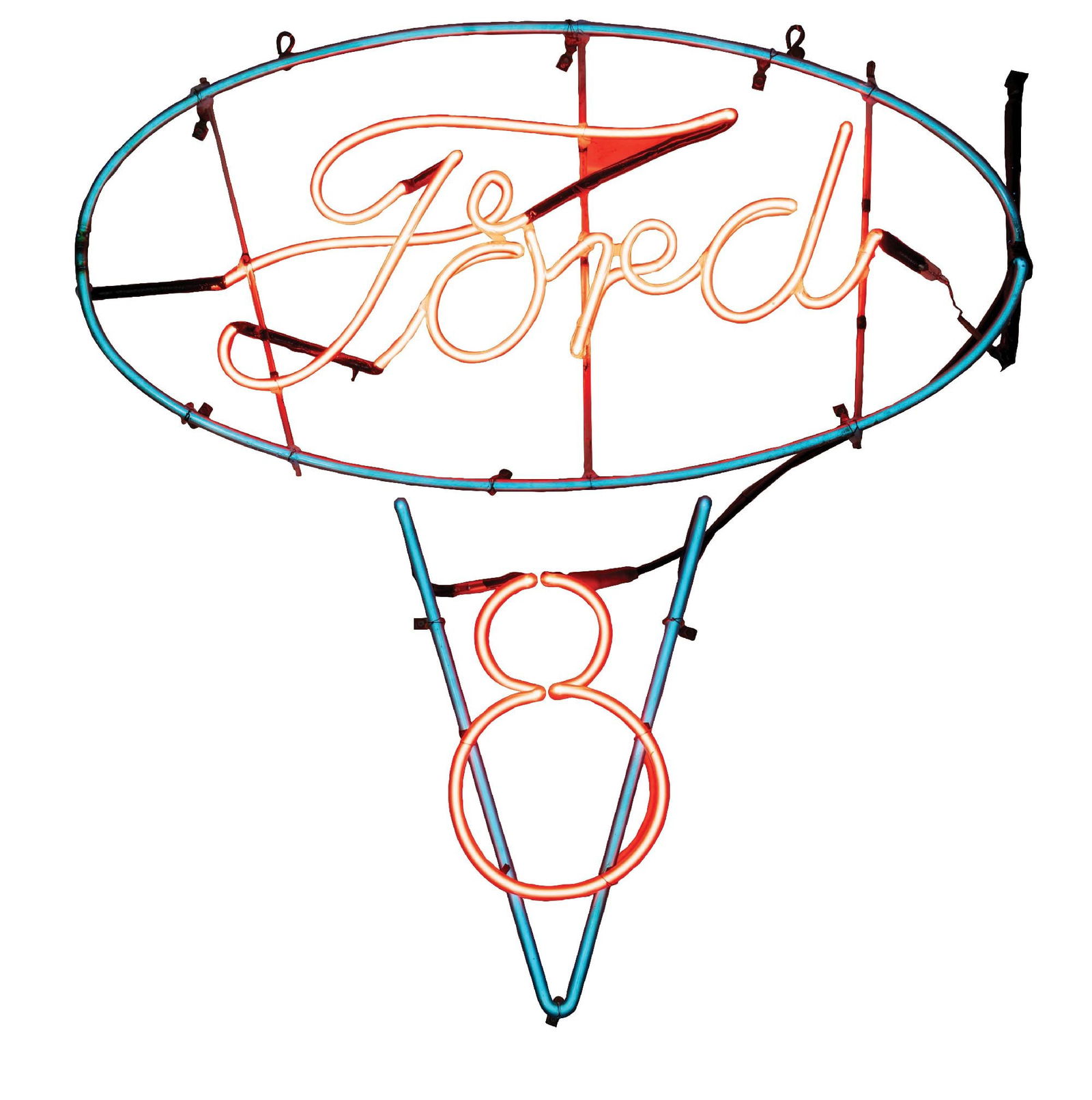 FORD DEALERSHIP V-8 NEON WINDOW NEON SIGN (1 of 3)