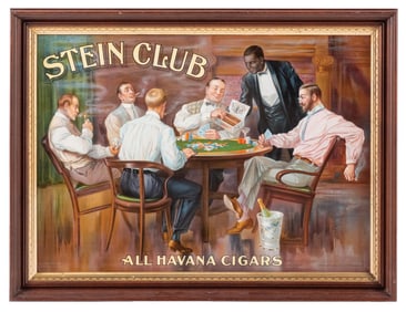TIN STEIN CLUB HAVANA CIGAR SIGN
