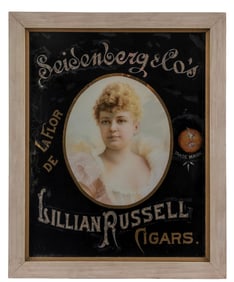 SEIDENBERG ELO'S RUSSELL CIGAR REVERSE ON GLASS