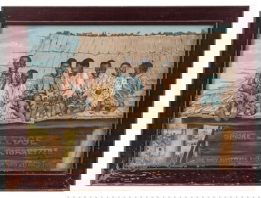 FRAMED CARDSTOCK ADVERTISEMENT FOR SLEDGE CIGARETTES