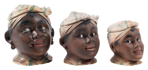 COLLECTION OF 3 BLACK AMERICANA CANISTERS