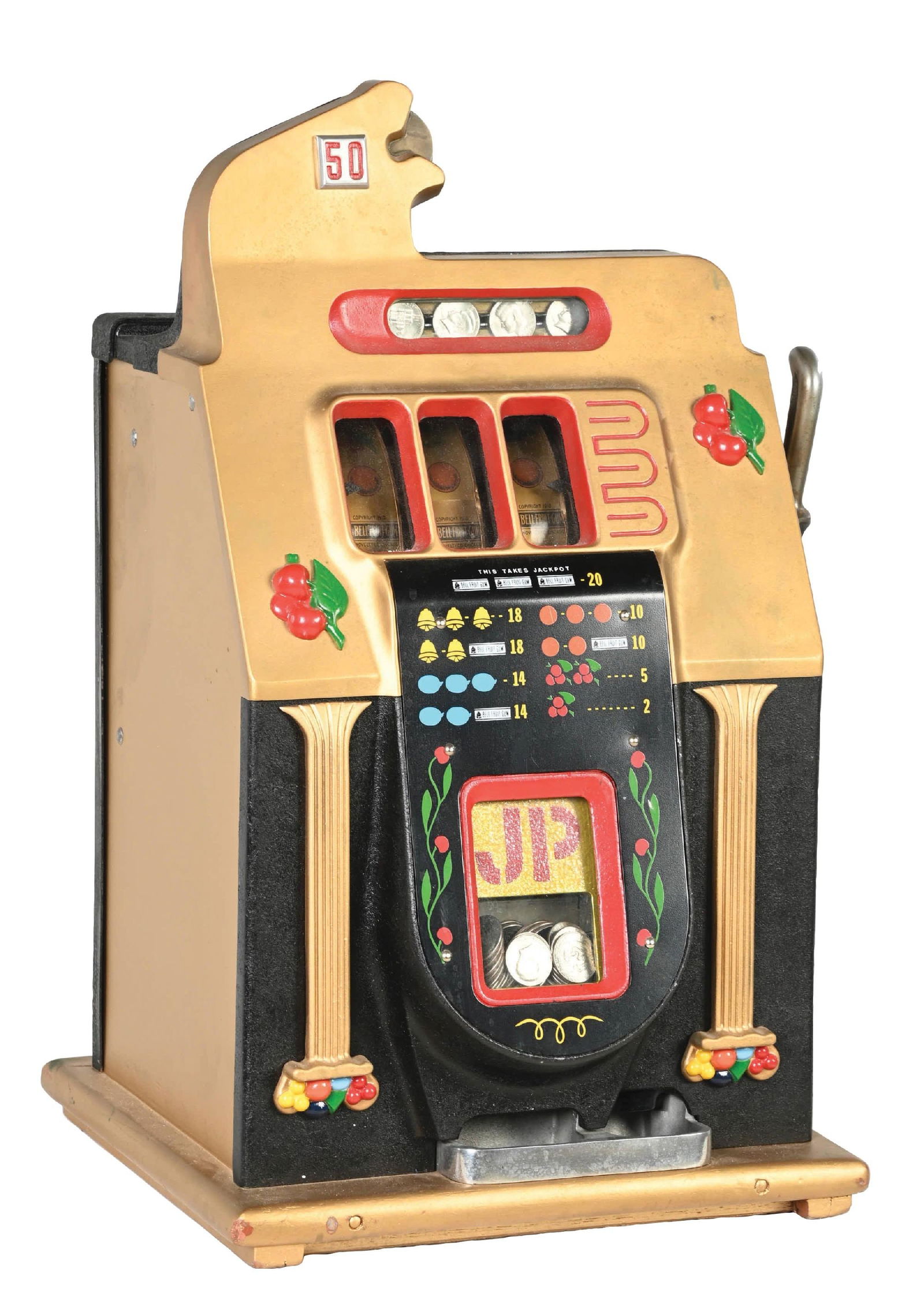 50¢ MILLS NOVELTY "GOLDEN FALLS" SLOT MACHINE (1 of 6)