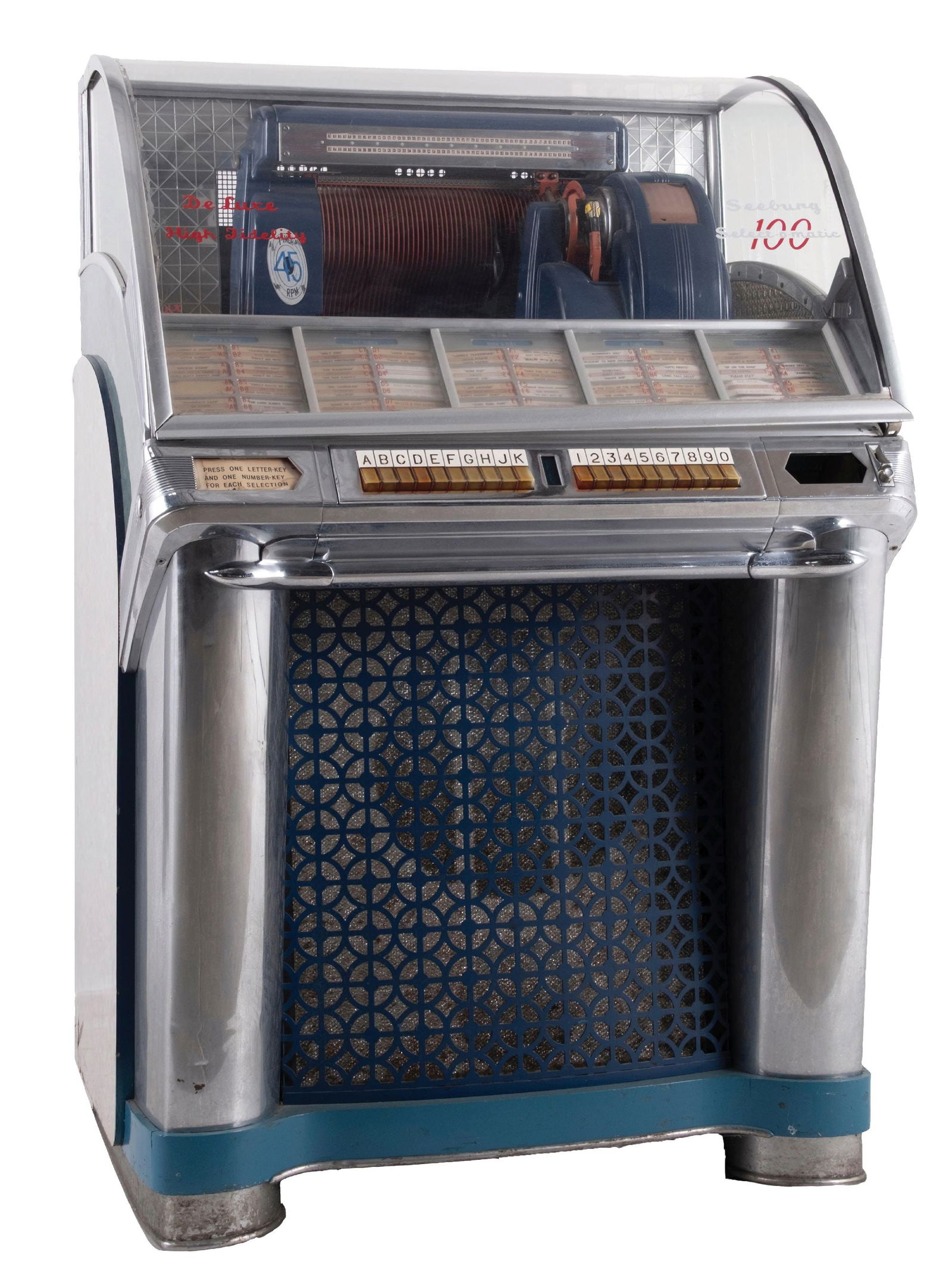 DELUXE SEEBURG 100 SELECT-O-MATIC JUKEBOX MODEL "G" (1 of 7)