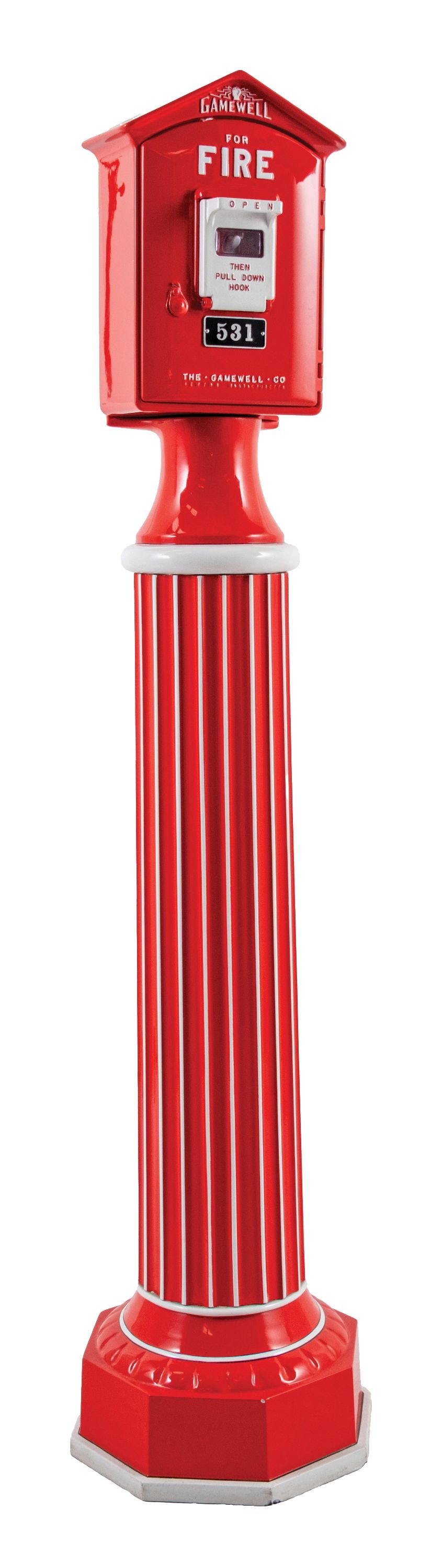 GAMEWELL FIRE BOX W/ ORIGINAL FLUTED COLUMN BASE (1 of 6)