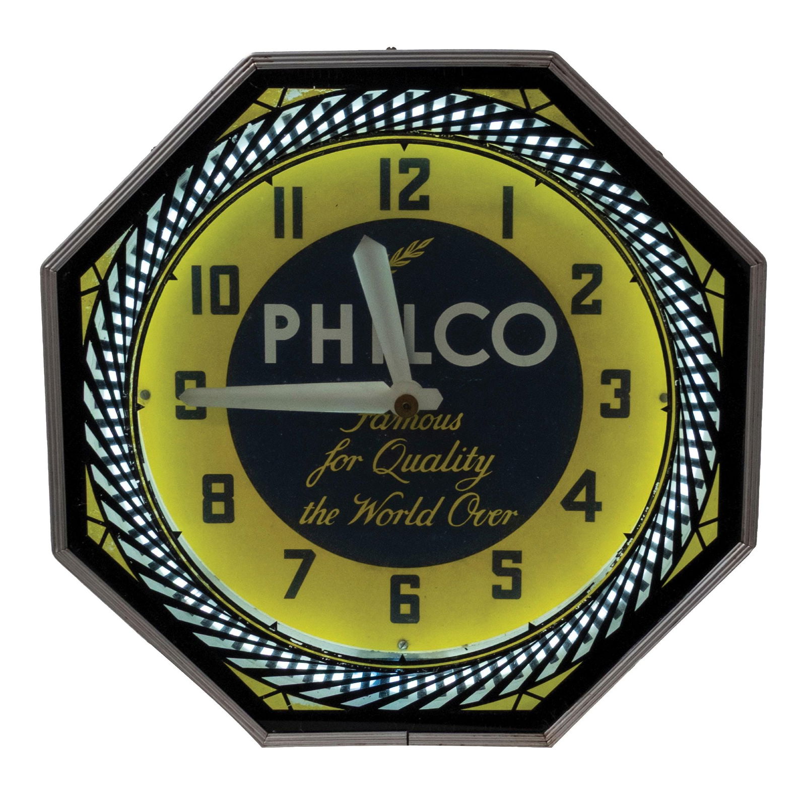 PHILCO NEON CLOCK W/ ILLUSION WHEEL (1 of 3)
